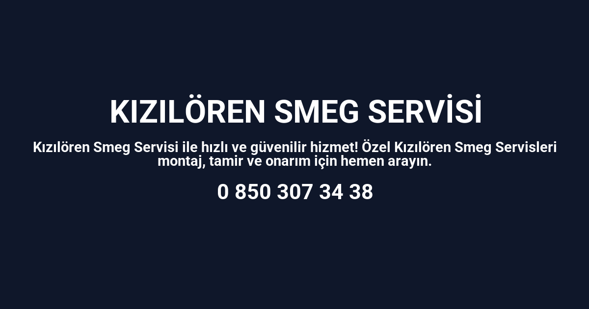Kızılören Smeg Servisi